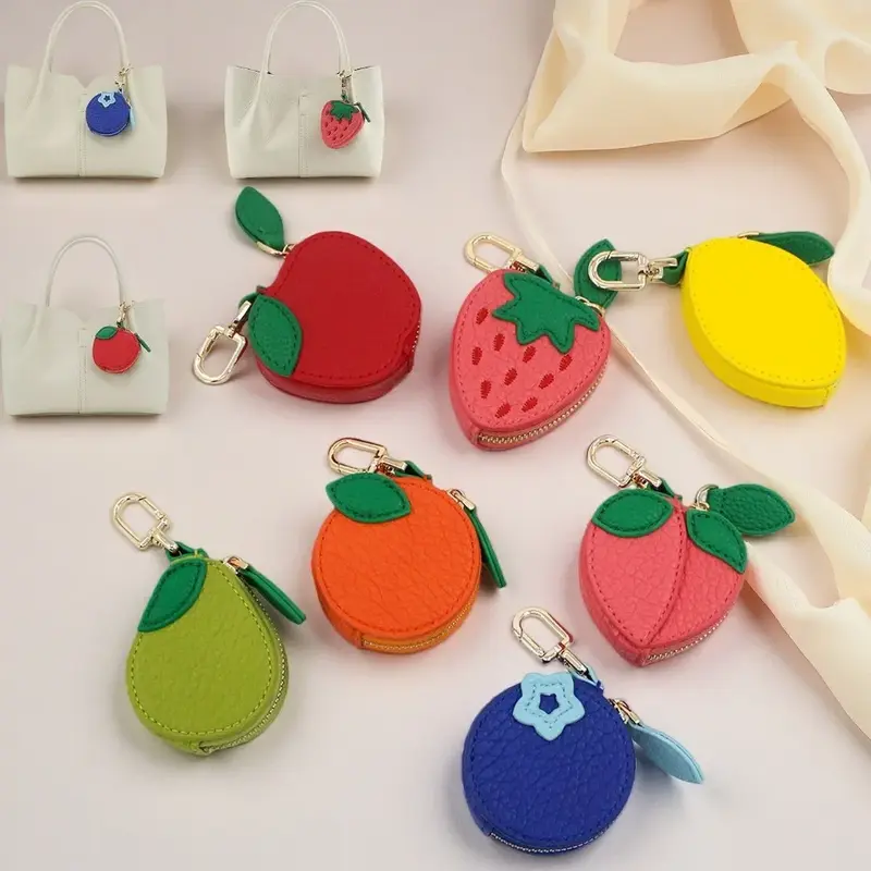 Mini Fruit Clip-On Zipper Purse