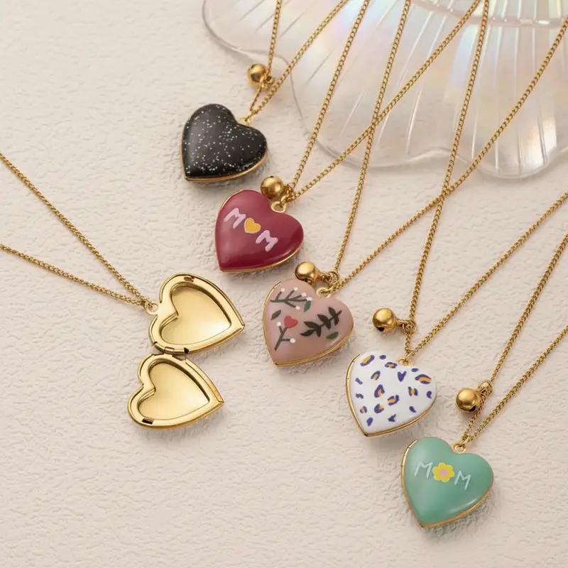 Mini Heart Photo Locket Necklace