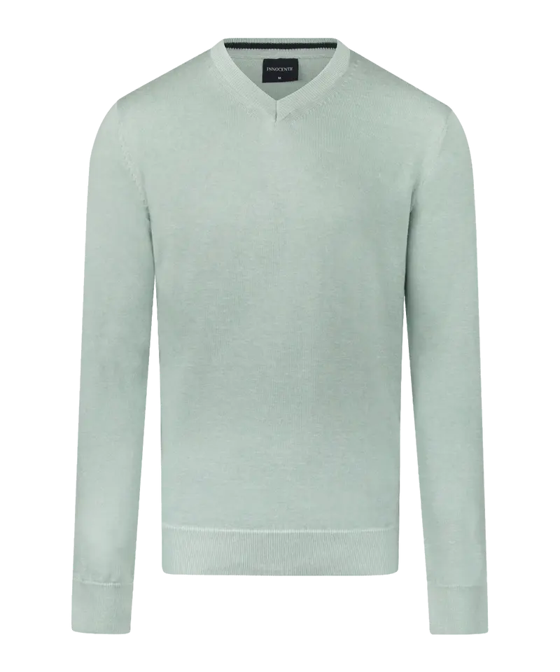 Mintgroene pullover met V-neck