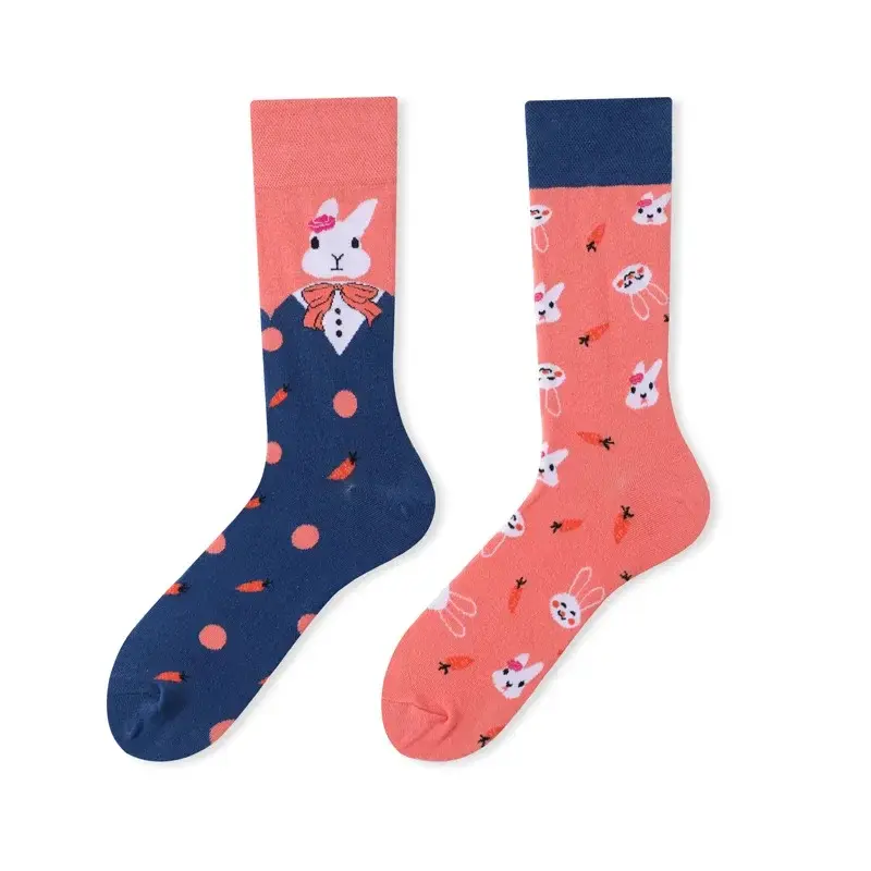 Mismatched Bunny Crew Socks