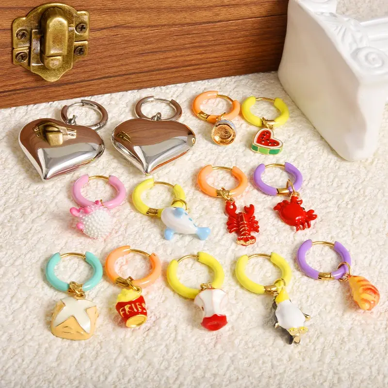 Mismatched Cheerful Charm Earrings (25 Designs)