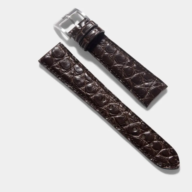 Mocha Alligatorleder Uhrenarmband