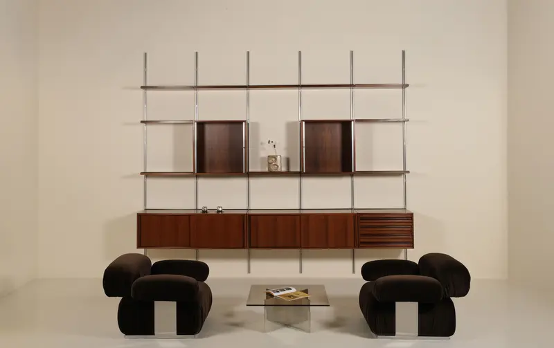 Modular Wall Unit E22 by Osvaldo Borsani for Tecno