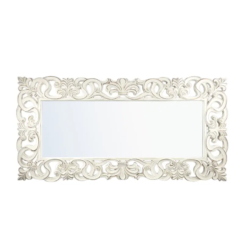 Morrigan White Poly Classical Mirror Rectangle PTMD