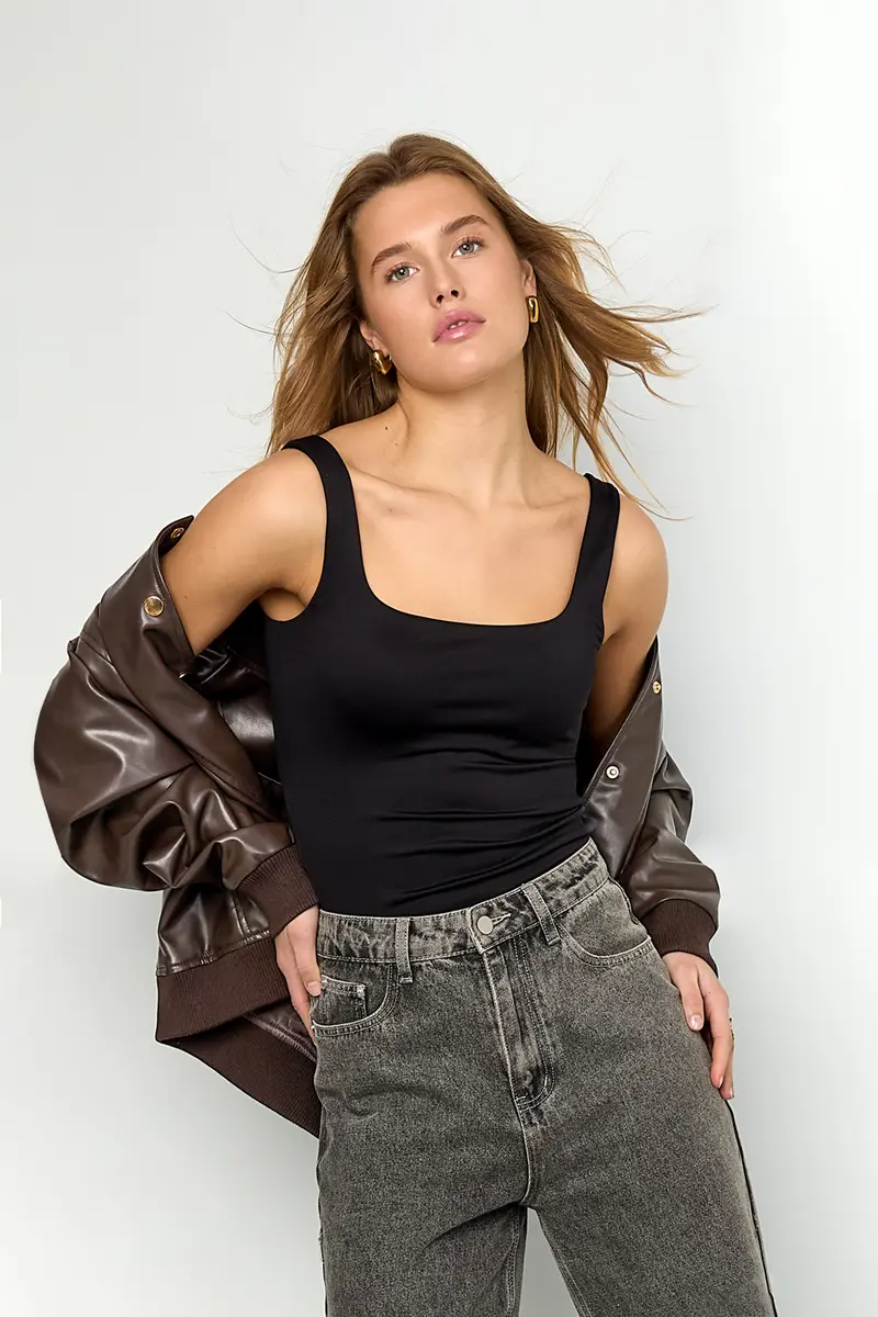 Mouwloze top | Gimme | Zwart
