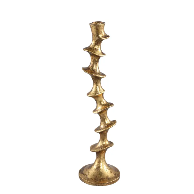 Movy Gold poly candle holder L PTMD