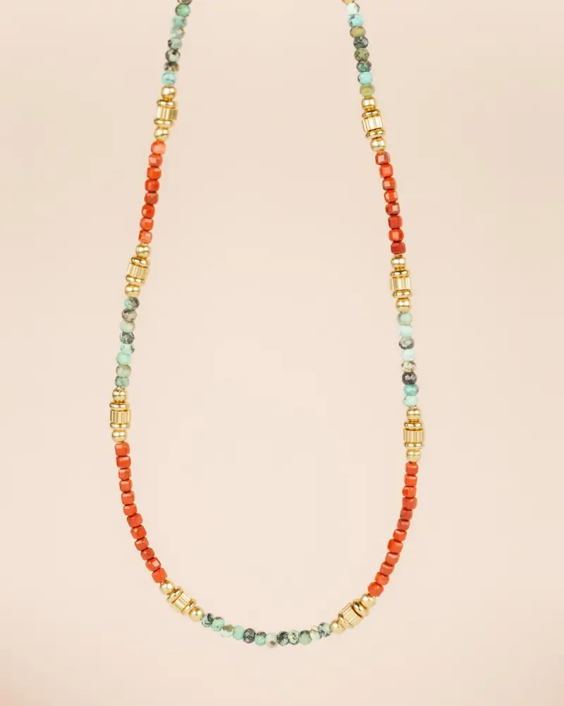 Muja Juma Collier Red Jasper and mixed gemstones