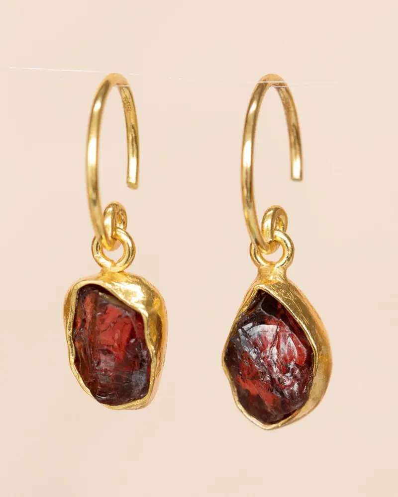Muja Juma Oorhangers birthstone January Granaat