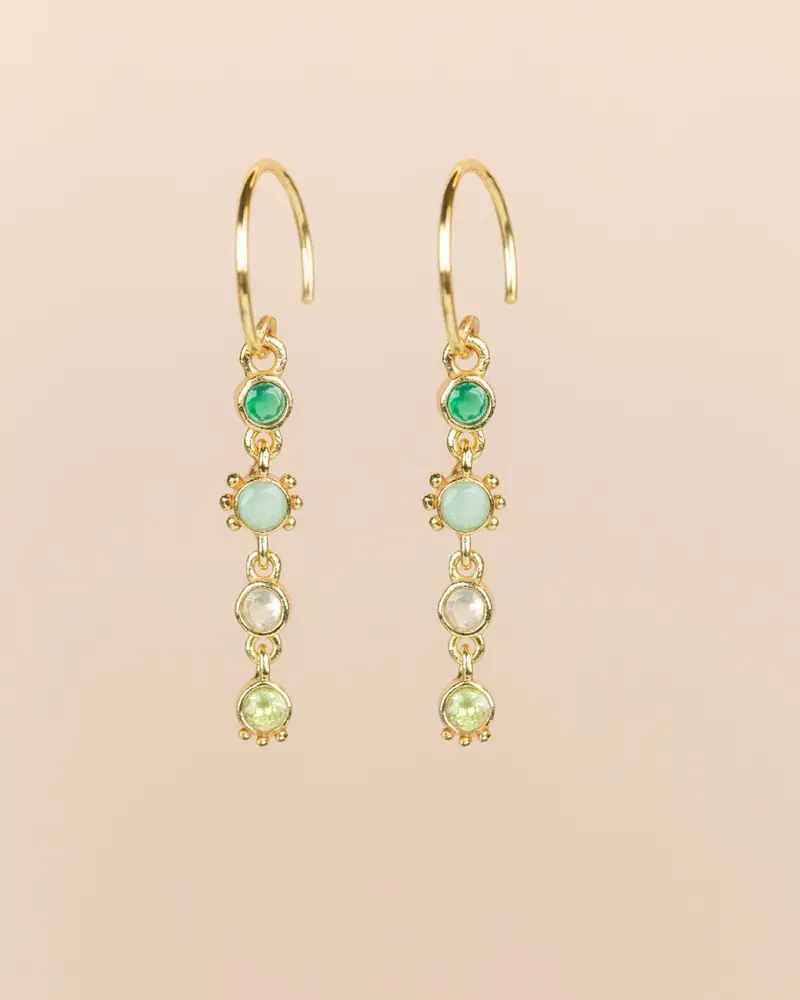 Muja Juma Oorhangers Caterpillar amazonite round