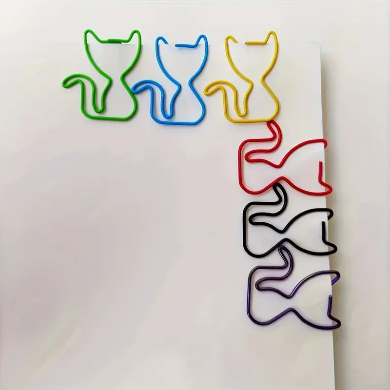 Multicolour Cat Paperclip Set