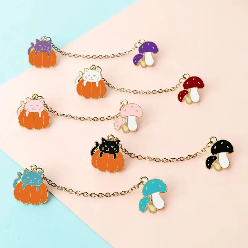 Mushroom Cat Collar Pin