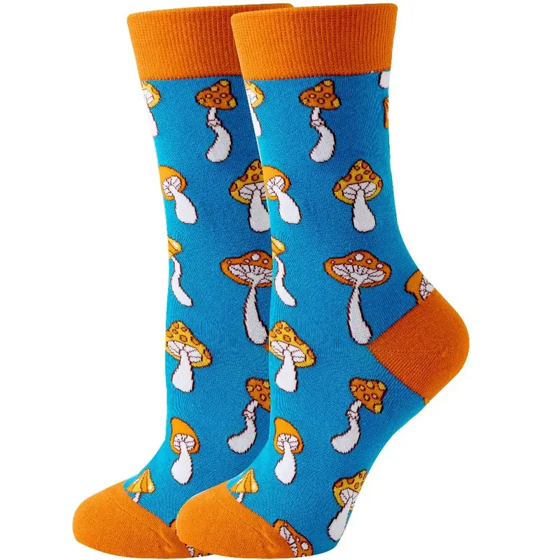 Mushroom Pattern Crew Socks