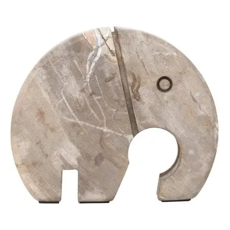 MUST Living Olifant Beeld Versteend Hout Small