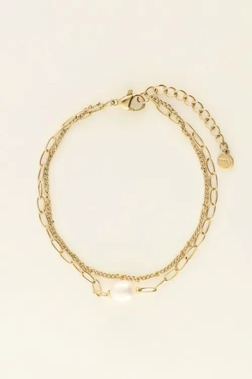 My Jewellery Armband met schakels & parel