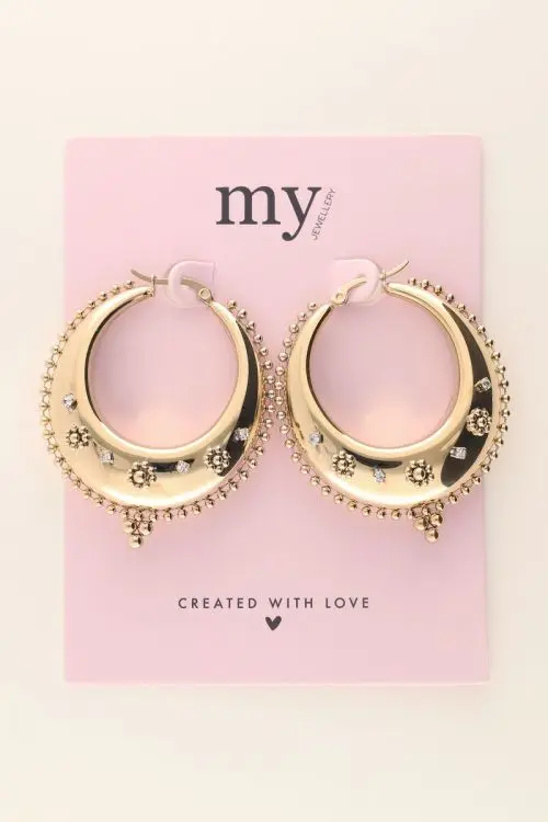 My Jewellery Chuncky oorringen met mini bloemetjes