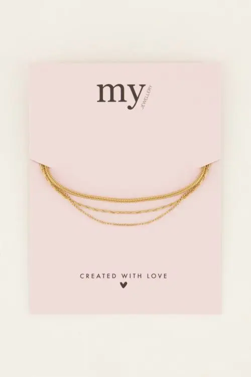 My Jewellery Driedubbele armband minimalistische schakels