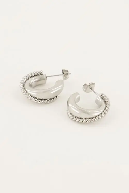 My Jewellery Earring hoop twisted/ plane