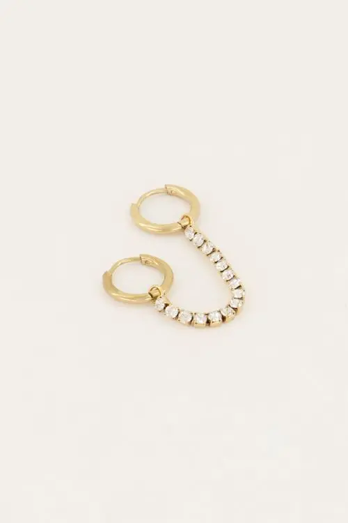 My Jewellery MOOD oorring met transparante stenen