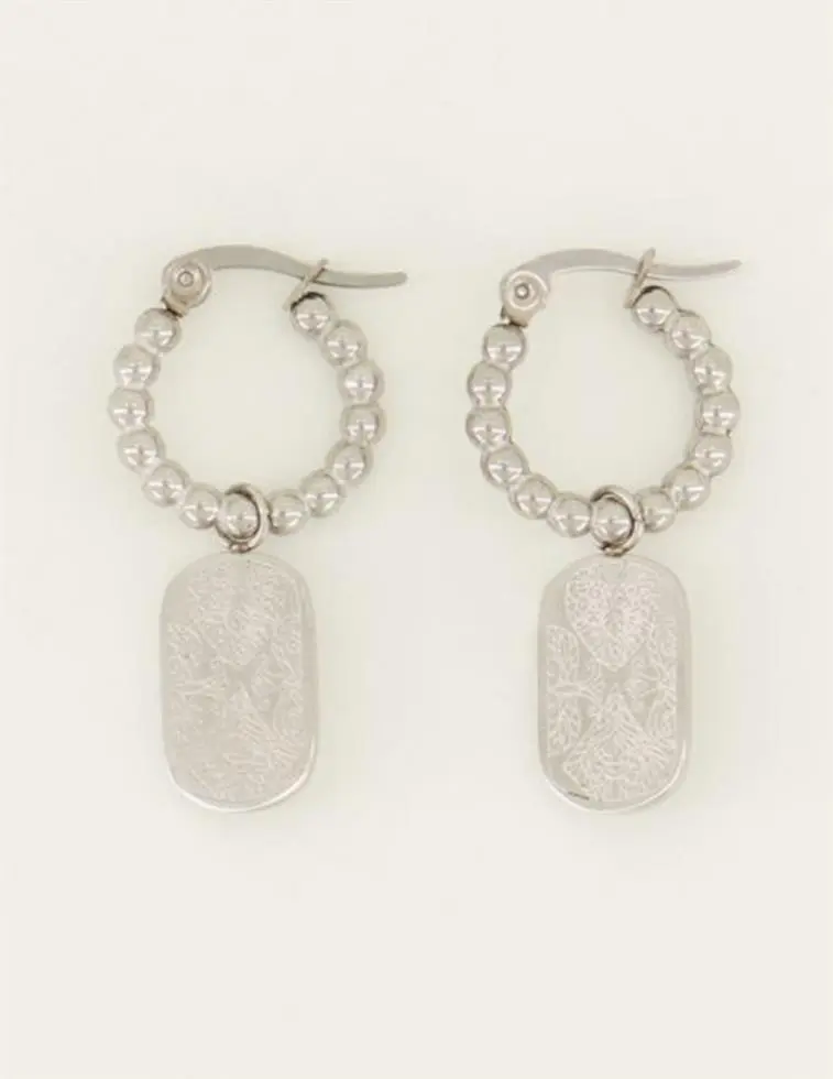My Jewellery Oorhangers met plaatje bolletjes
