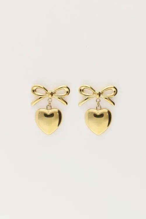 My Jewellery Oorhangers met strik en hartje