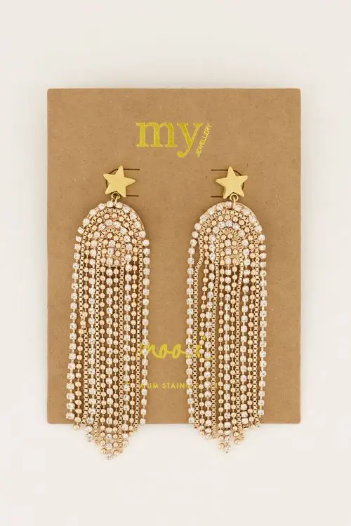 My Jewellery Starmood oorhangers met transparante steentjes