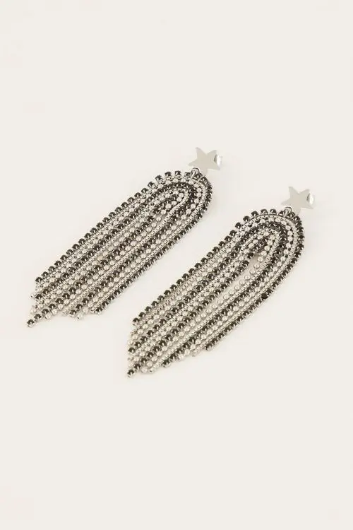 My Jewellery Starmood oorhangers met zwarte steentjes