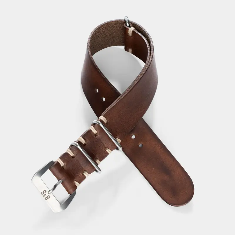 Nato Chestnut Leder Uhrenarmband
