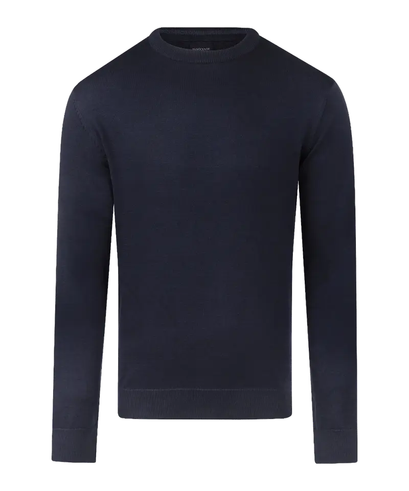Navy pullover met crewneck