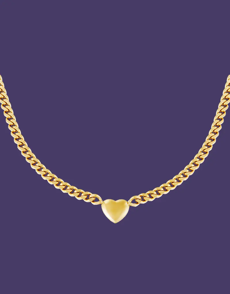 Necklace chained heart