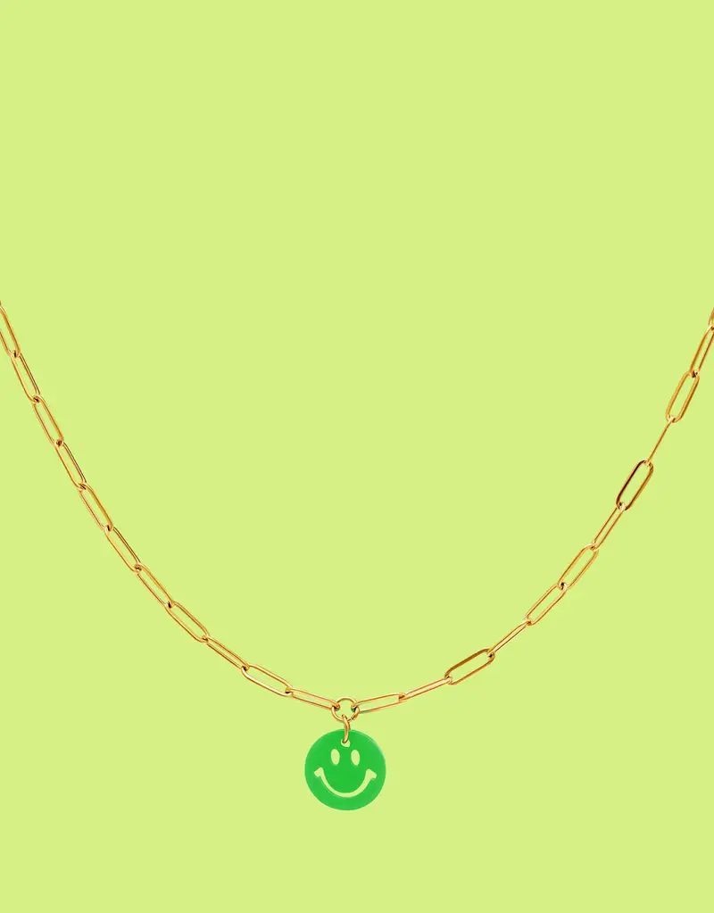 Necklace with a smiley face