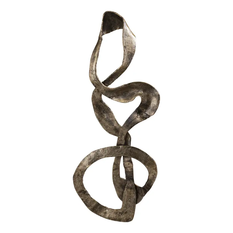 Neven Gold casted alu metaal swirl wall panel L PTMD