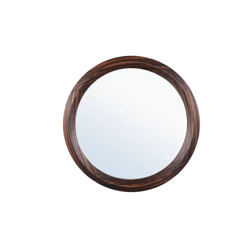 Nibbi Brown Wooden Mirror Twist Round Frame 65x5x65cm PTMD