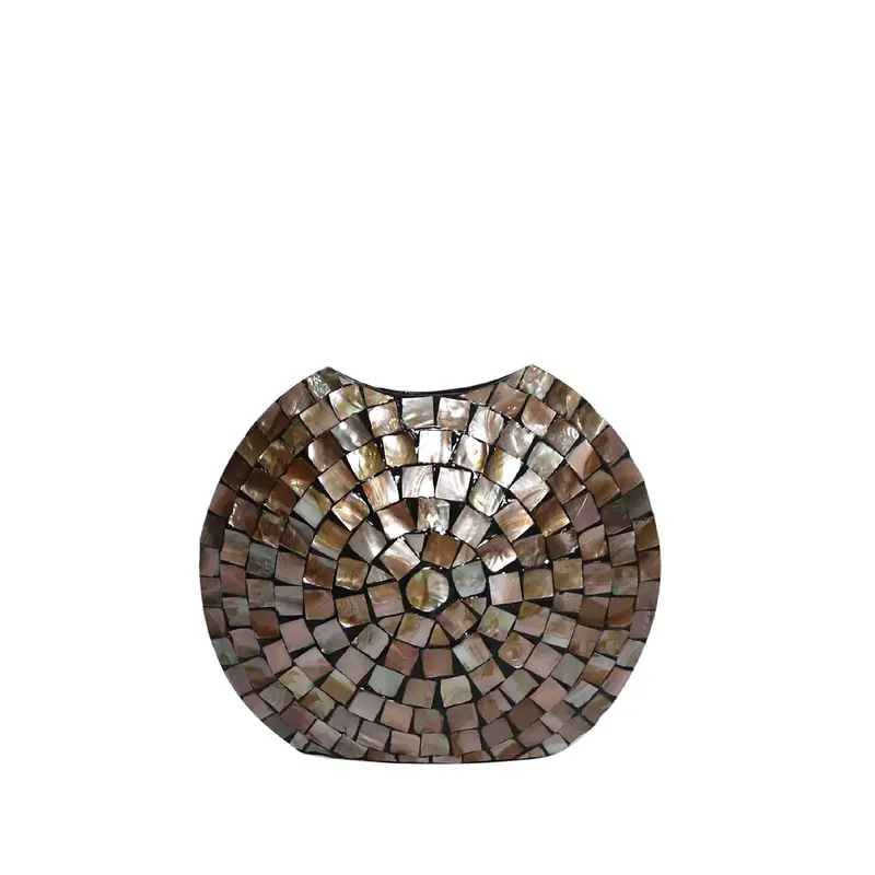 Nikael Ovale Bamboo Pot Brons Small PTMD