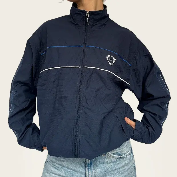 Nike vintage blauwe track jacket