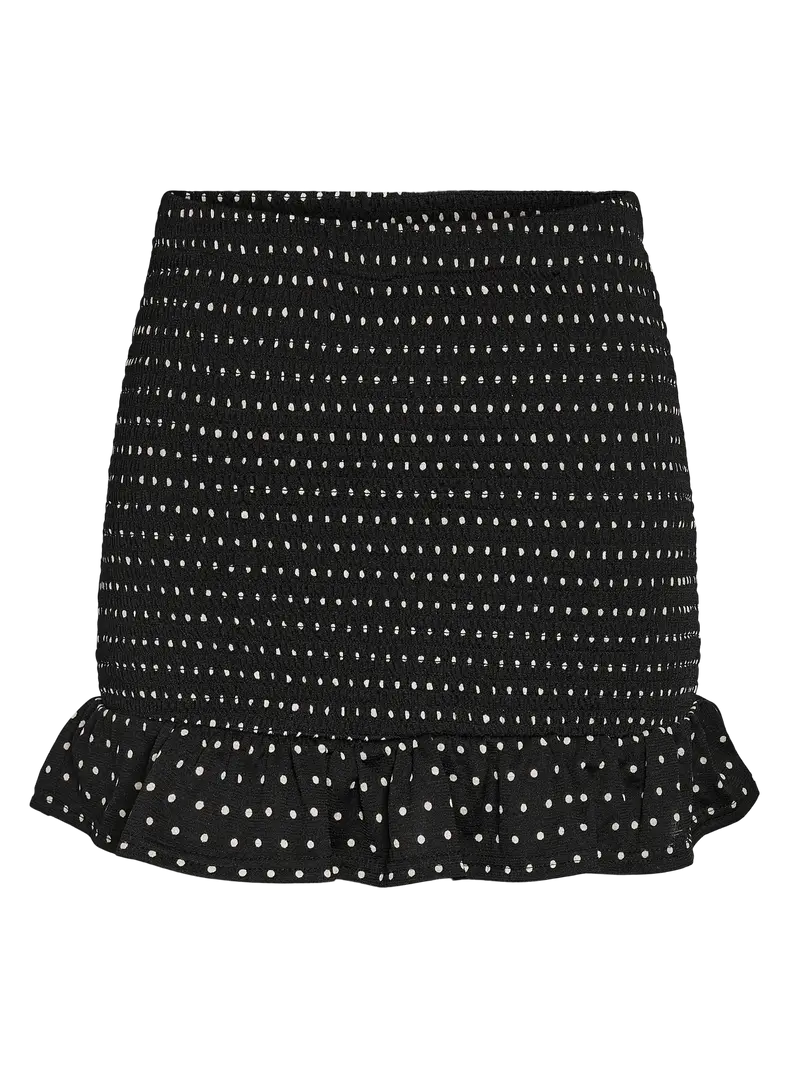 Noisy May Bea smock skirt black birch dots