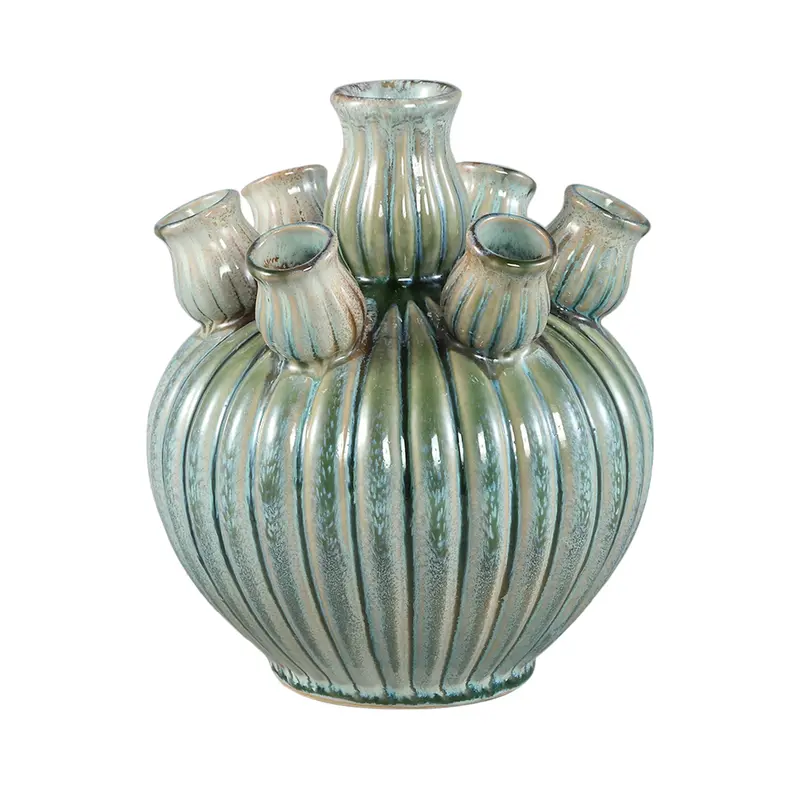 Nolou Turquoise Tulpenvaas keramiek Small PTMD