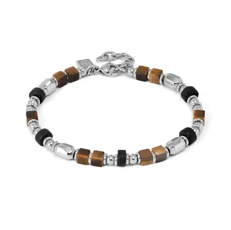 Nomination Instinctstyle Infinity bracelet, coloured block stones
