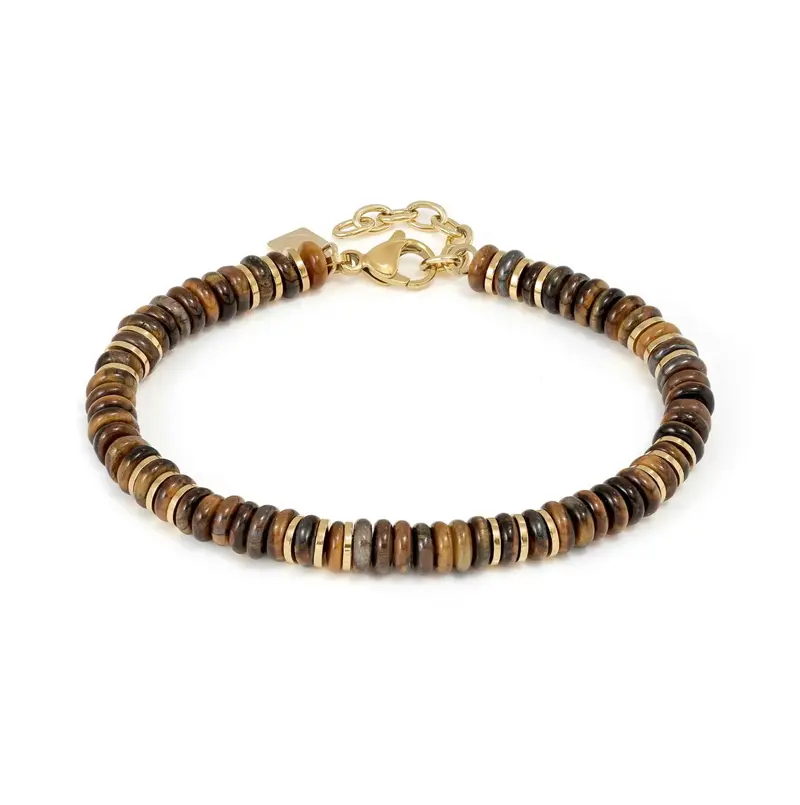 Nomination Instinctstyle Infinity bracelet, yellow PVD, coloured stones