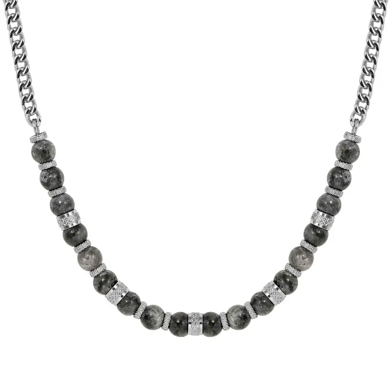 Nomination ManVision steel necklace with natural stones