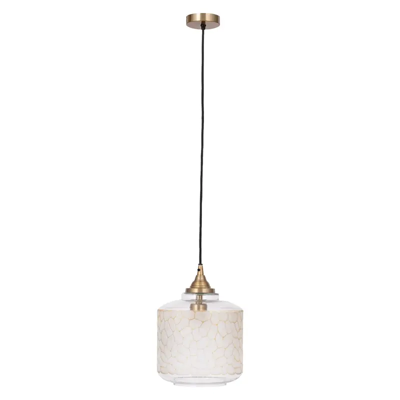 Nore Hanglamp Glas Transparant Bewerkt Small PTMD