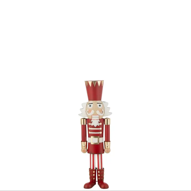 Notenkraker Metaal Rood/Goud Medium H89cm J-Line