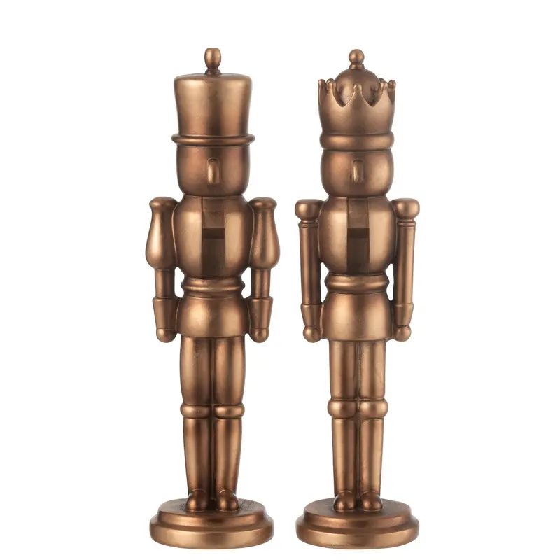 Notenkraker Resine Antiek Goud Small Set van 2 J-Line