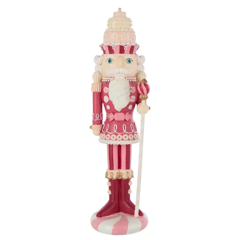 Notenkraker Snoep Kalk Wit/Roze Large H55,5cm J-Line
