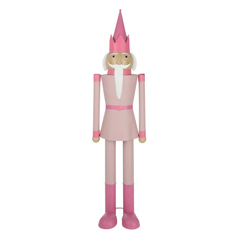 Notenkraker Snor Metaal Roze Medium H158cm J-Line