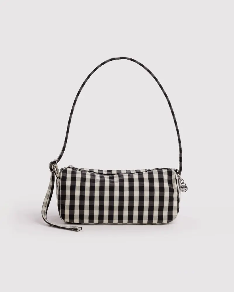 Nylon Loaf Bag - Black & Cream Gingham