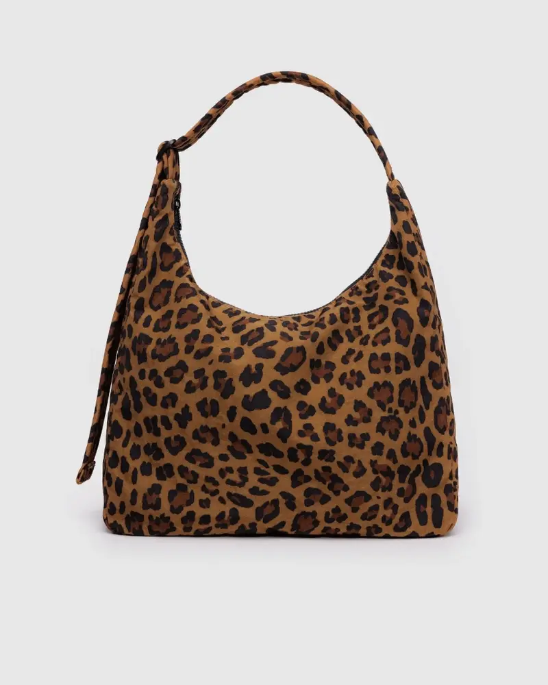 Nylon Shoulder Bag - Leopard