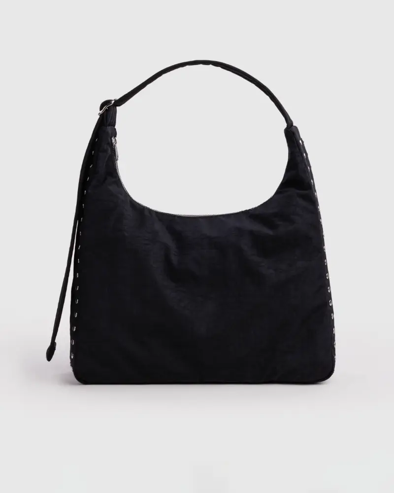 Nylon Shoulder Bag - Studs