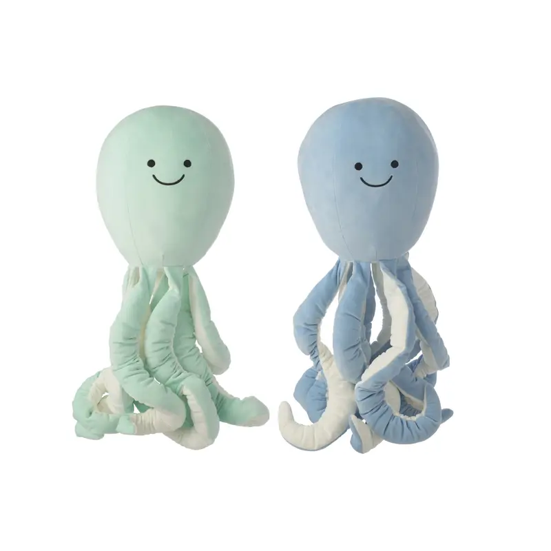 Octopus Polyester Lichtblauw/Muntgroen Assortiment Van 2 J-Line