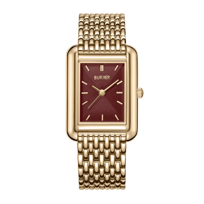 Olivia Gold Burgundy