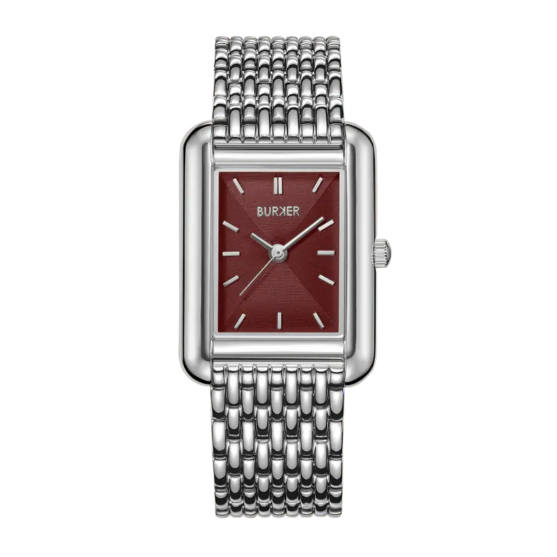 Olivia Silver Burgundy